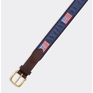 Vineyard Vines American Flags Canvas Club Belt